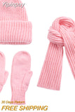 Yipinpay Women Knit Hat Scarf Gloves Sets Soft Warm Winter Solid Color Fashion Accessories for Cold Weather