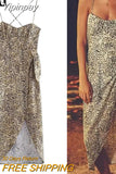 Yipinpay 2023 Leopard Print Corset Dress Woman Knot Slip Long Dress Women Summer Backless Sexy Midi Dresses Elegant Party Dresses