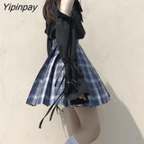 Yipinpay Summer Women Blouses Long sleeve Sweet Off Shoulder Girl Sweet Tops Lace up Peter pan collar female blouses blusas mujer