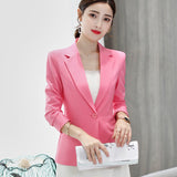 Yipinpay Daifei 2024 Spring / Summer New Fashion Korean Version Large Size Thin Suit Solid Color Leisure Lady's Fashion Suit