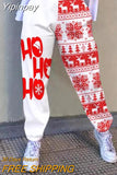 Yipinpay Snowflake Letter Print Casual Sweatpants women pants new trousers high waist elegant 2023 casual fashion outfits
