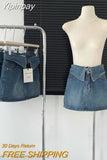Yipinpay Blue Jean Skirt For Women Sexy 2023 Summer Korean Fashion Female Mini Black Short Denim Skirt High Quality Casual Clothes