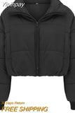 Yipinpay Winter Warm Clothes for Women 2023 2023 Luxury Jacket Padded Coat Puffer Cropped Short Down Coat New in Outwears Fashion