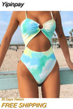 Yipinpay Waist Wone One Pieces Swimsuit Female Tie Dye Swimwear For Women Bathing Suit Push Up Monokini Swimming Suit Beachwear