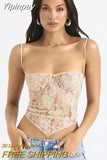 Yipinpay 2023 Sexy Lace Busiter Vest Tops Fashion Backless Streetwear Y2k Clothes Nightclub Party Tanks Cami Crop Top Women