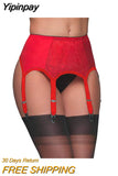 Yipinpay Vintage High Waist Lace Garter Belt Female Sexy Underwear Garters Mesh Stocking Suspender suspenders Femme Lady 6 belts