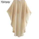 Yipinpay New Summer Women Shawl Capes 2023 Thin Applique Loose Tulle Tops Long cloak Custom Cape Shawls
