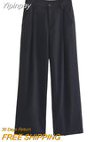 Yipinpay TRAF Pant Sets 2023 Summer Two Piece Set for Women Chic and Elegant Trouser Sets Pants + Women's Vest New in Matching