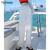 Yipinpay Oversized Wide Leg Jeans Mujer Casual Loose Streetwear Red Baggy Jeans Korean Fashion Boyfriend Mom Jeans