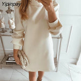 Yipinpay High Neck Mini Dress Women Dress
