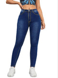 Yipinpay Fall New High Waist Slim Fit Jeans For Women Fashion Stretch Skinny Denim Pencil Pants Casual Clothing S-2XL Drop Shipping
