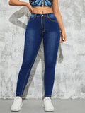 Yipinpay Fall New High Waist Slim Fit Jeans For Women Fashion Stretch Skinny Denim Pencil Pants Casual Clothing S-2XL Drop Shipping