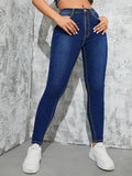 Yipinpay Fall New High Waist Slim Fit Jeans For Women Fashion Stretch Skinny Denim Pencil Pants Casual Clothing S-2XL Drop Shipping