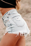 Yipinpay Summer New Women's Retro Nostalgic Ripped Denim Shorts Fashion Sexy Tassel Shorts Jeans XS-L Drop Shipping