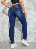 Yipinpay Fall New High Waist Slim Fit Jeans For Women Fashion Stretch Skinny Denim Pencil Pants Casual Clothing S-2XL Drop Shipping