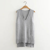 Yipinpay Spring Summer O Neck Women Sweater Vest Sleeveless Knit Female Cotton Soft Elastic Solid Colore Pullovers
