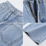 yipinpay Women's Jeans 2023 New Wide Leg Casual Streetwear Femme High Waist Trouser Vintage Baggy Jeans Fashion Straight Mom Denim Pants