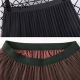 Yipinpay 2023 Women's Vintage High Waist A Line Pleated Long Skirts Leopard Printed Casual Streetwear Harajuku Skirt Female