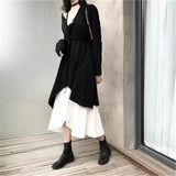 Yipinpay Women dress Oversize Two piece set Korean style Fashion Long female bing Patchwork Long sleeve Black dress 2023 HOT