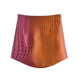 Yipinpay Satin Short Skirts Woman Vintage Sexy Mini Skirt Women 2023 Green Red New Year Elegant Skirts High Waist A Line Skirt