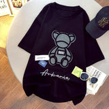 Yipinpay Summer Funny T Shirts Women Casual Korean Style T-shirt O-Neck Stranger Things Tee Shirt Femme Loose Oversized