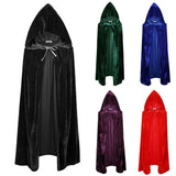 Yipinpay Hooded Cloak Adult Elf Witch Long Purim Carnival Halloween Cloaks Capes Robe Larp Women Men Vampires Grim Reaper Party