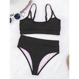 Yipinpay Waist Bikinis 2023 Push Up Women Swimsuit Female Sexy Bikini Set Black Swimwear For Women Swimming Suit Bathing Suits Beach