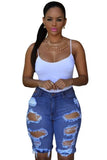 Yipinpay Hot Sale Women Summer Ripped Shorts Jeans Fashion Stretch Slim Denim Shorts S-2XL High Quality Drop shipping