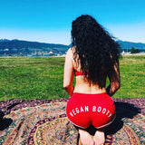 Yipinpay Women Sexy Shorts Bodycon Shorts Beach Workout VEGAN BOOTY Letter Printed Fitness Wear Daily Wear