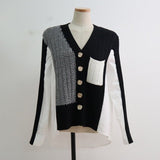 Yipinpay Desigual Knitted Cardigan Cropped Sweater Gilet Femme Manche Longue Korean Style Women Oversized Lazy Oaf Fall 2023