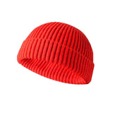 Yipinpay New Knitted Hats For Women Skullcap Men Beanie Hat Winter Retro Brimless Baggy Melon Cap Hi pop Fisherman Beanies Hats Men