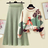 Yipinpay Women's spring and autumn knitted sweater girls Western fashion slim casual cotton