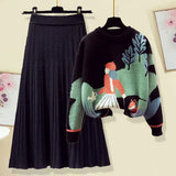 Yipinpay Women's spring and autumn knitted sweater girls Western fashion slim casual cotton