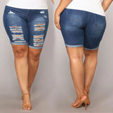 Yipinpay denim shorts women summer Ripped Jeans shorts fashion casual Skinny shorts 2024 new Top quality