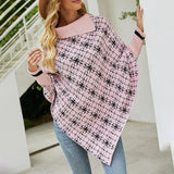 Yipinpay Winter Warm Coats Retro Street Clothing 5 Colors Fashion Striped Lapel Capes Three Quarter Lantern Sleeve Long Ponchos