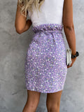 Yipinpay Chic High Waist Tie Up Wrapped Short Skirts Sweet Summer Women Ladies Flowers Mini Bodycon Skirts Office Lady Clothes