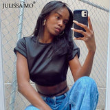 Yipinpay Mo Sexy Hollow Out Satin Tank Tops Women Backless Bandage Summer Cropped Top 2023 Pink O-Neck Casual Streetwear Vest Tee