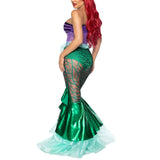 Yipinpay Princess Carnival Halloween Costumes for Women Sequins Fancy Clothing Sexy Ariel Party Deluxe Vestidos Dress 2023
