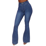Yipinpay 2024 New High Waist Flare Jeans For Women Casual Skinny Lifting Hips Denim Long Pants Fashion Stretch Jeans S-3XL
