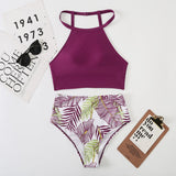 Yipinpay Women Swimsuit 2023 Sexy Biikini High Waist Bikini Set Floral Brazilian Female Swimwear Bathing Suit Beachwear Swimsuit