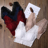 Yipinpay Women Lace Hollow Floral Crop Top Harness Bralet Camisole Tank Tops Casual New Seamless Hot Ladies Vest 2023
