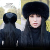 Yipinpay Women's Faux Fur Hat Fluffy Headband Russian Style Hat Comfy Cossack Style Elastic Stretch Furry Earmuff Bomber Hats