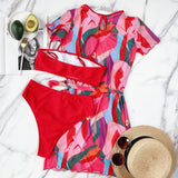 Yipinpay Packs Women Swimsuit Cover Up Swimwear High Waisted Bikini Sexy Bikini Set Bandeau Bathing Suit Swimming Suits Beachwear