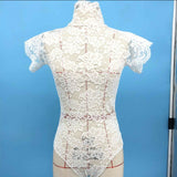 Yipinpay Women's Sexy Sissy Lace Bandage See Through Lingerie Nightwear G-String Underwear Erotic Jumpsuit