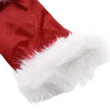 Yipinpay Miss Claus Dress Women Christmas Fancy Party Sexy Santa Off Shoulder Outfits Warm Ladies Velvet A-Line Short Dress