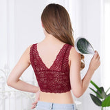 Yipinpay Women Lace Hollow Floral Crop Top Harness Bralet Camisole Tank Tops Casual New Seamless Hot Ladies Vest 2023