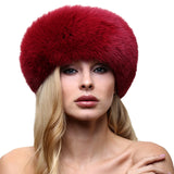 Yipinpay Women's Faux Fur Hat Fluffy Headband Russian Style Hat Comfy Cossack Style Elastic Stretch Furry Earmuff Bomber Hats