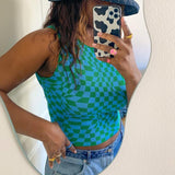 Yipinpay Printed Y2K Knitted Women's Tank Tops Summer Harajuku Vintage Crop Tee Streetwear Aesthetic Cute Shirts 2023 Cuteandpsycho