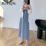 Yipinpay Black Spaghetti Strap Dress Long Casual Backless Basic Chiffon Casual Sexy Korean Elegant Maxi Party Dress Vestidos