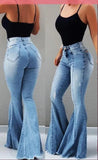Yipinpay Sale High Waist Flare Jeans For Women Fashion Skinny Lifting Butt Elastic Denim Long Pants S-2XL Global Drop Shipping
